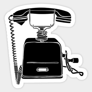 Old Vintage Telephone Sticker